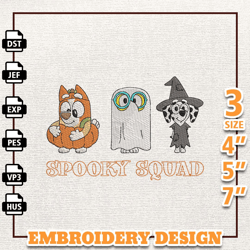 Hello Spooky Halloween Embroidery Design, Spooky Squad Embroidery Design, Ghost Embroidery Machine Design, Instant Downl