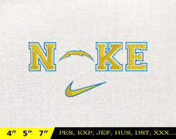 Los Angeles Chargers, NIKE NFL Embroidery Design, NFL Team Embroidery Design, NIKE Embroidery Design, Instant Download