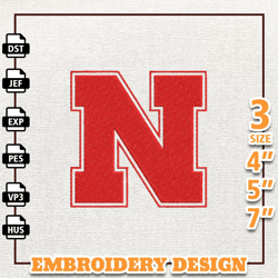 NCAA Nebraska Cornhuskers, NCAA Team Embroidery Design, NCAA College Embroidery Design, Logo Team Embroidery Design, Ins