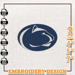 NCAA Penn State Nittany Lions, NCAA Team Embroidery Design, NCAA College Embroidery Design, Logo Team Embroidery Design,