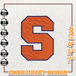 NCAA Syracuse Orange, NCAA Team Embroidery Design, NCAA College Embroidery Design, Logo Team Embroidery Design, Instant