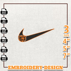 NFL Chicago Bears, Nike NFL Embroidery Design, NFL Team Embroidery Design, Nike Embroidery Design, Instant Download 2
