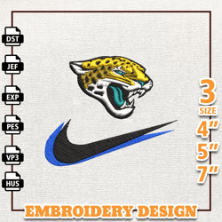 NFL Jacksonville Jaguars, Nike NFL Embroidery Design, NFL Team Embroidery Design, Nike Embroidery Design 1