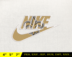NFL New Orleans Saints, NIKE NFL Embroidery Design, NFL Team Embroidery Design, NIKE Embroidery Design, Instant Download