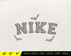 NIKE Halloween Embroidery Design, Halloween Logo Embroidery Design, NIKE Embroidery Design, Instant Download