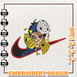 Nike Obito Anime Embroidery Design, Nike Anime Embroidery Design, Best Anime Embroidery Design, Instant Download 2