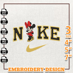 Nike Valentine Minnie Embroidery Design, Valentine Couple Nike Embroidery Design, Minnie Movie Nike Embroidery File
