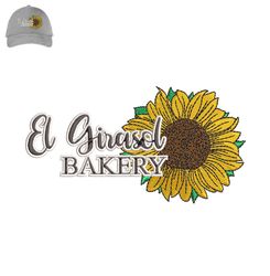 Girasol Bakery Embroidery logo for Cap,logo Embroidery, Embroidery design, logo Nike Embroidery