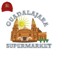 Guadalajara Supaermarket Embroidery logo for Cap,logo Embroidery, Embroidery design, logo Nike Embroidery