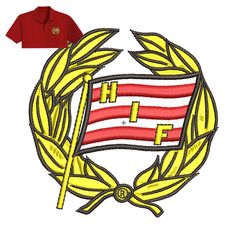 HIF Flag Embroidery logo for Polo Shirt,logo Embroidery, Embroidery design, logo Nike Embroidery