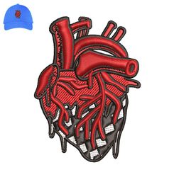 Human Heart 3d puff Embroidery logo for Cap,logo Embroidery, Embroidery design, logo Nike Embroidery