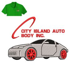 Island Auto Body Embroidery logo for Polo Shirt,logo Embroidery, Embroidery design, logo Nike Embroidery