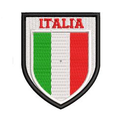 Italia Flag Embroidery logo for patch ,logo Embroidery, Embroidery design, logo Nike Embroidery