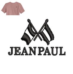 Jena Paul Flag Embroidery Logo For T-shirt,logo Embroidery, Embroidery design, logo Nike Embroidery