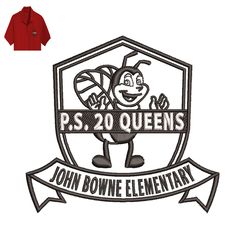 John Bowne Elementary Embroidery logo for Polo Shirt,logo Embroidery, Embroidery design, logo Nike Embroidery