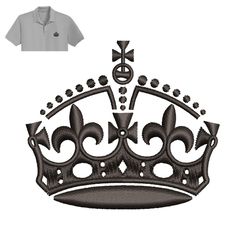Keep Calm Crown Embroidery logo for Polo shirt,logo Embroidery, Embroidery design, logo Nike Embroidery