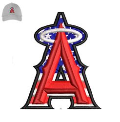 Las Angeles 3d puff Embroidery logo for Cap,logo Embroidery, Embroidery design, logo Nike Embroidery