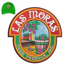 Las Moras Embroidery logo for Cap,logo Embroidery, Embroidery design, logo Nike Embroidery