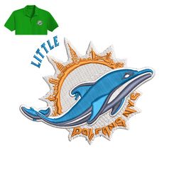 Miami Dolphin Embroidery logo for polo Shirt,logo Embroidery, Embroidery design, logo Nike Embroidery