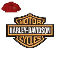 Motor Harley Embroidery logo for Polo Shirt,logo Embroidery, Embroidery design, logo Nike Embroidery