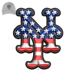 New York flag Embroidery logo for Cap,logo Embroidery, Embroidery design, logo Nike Embroidery
