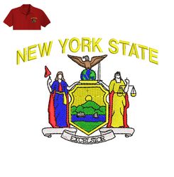New York State Embroidery logo for polo shirt,logo Embroidery, Embroidery design, logo Nike Embroidery