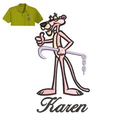 Pink Panther Embroidery logo for Polo Shirt,logo Embroidery, Embroidery design, logo Nike Embroidery