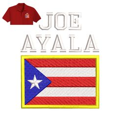 Puerto Rico Embroidery logo for Polo Shirt,logo Embroidery, Embroidery design, logo Nike Embroidery