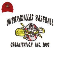 Quebradillas Baseball Embroidery logo for Cap,logo Embroidery, Embroidery design, logo Nike Embroidery