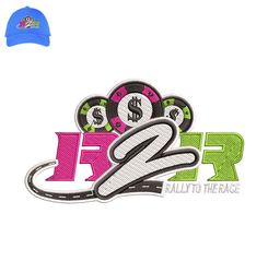 Rally To The Race Embroidery logo for Cap,logo Embroidery, Embroidery design, logo Nike Embroidery