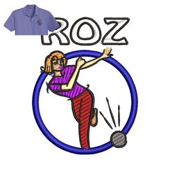 Roz Girl Embroidery logo for Polo Shirt,logo Embroidery, Embroidery design, logo Nike Embroidery