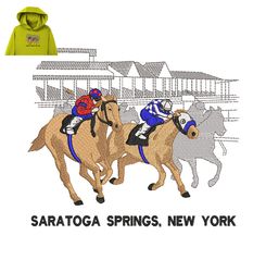 Saratoga Springs Embroidery logo for Hoodie,logo Embroidery, Embroidery design, logo Nike Embroidery