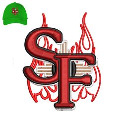 SF Embroidery 3D puff Logo For Cap,logo Embroidery, Embroidery design, logo Nike Embroidery