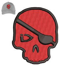 Skull Patch Embroidery logo for Cap,logo Embroidery, Embroidery design, logo Nike Embroidery