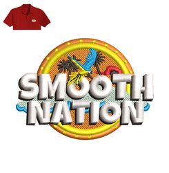Smooth Nation Embroidery logo for Polo Shirt,logo Embroidery, Embroidery design, logo Nike Embroidery