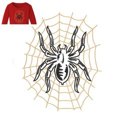 Spider Embroidery logo for T-Shirt ,logo Embroidery, Embroidery design, logo Nike Embroidery
