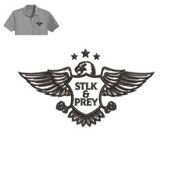 STLK & PREY Embroidery logo for Polo Shirt,logo Embroidery, Embroidery design, logo Nike Embroidery