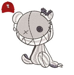 teddy bear embroidery logo for cap,logo embroidery, embroidery design, logo nike embroidery