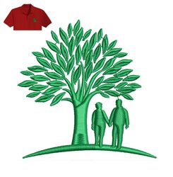 Tree Embroidery logo for Polo Shirt,logo Embroidery, Embroidery design, logo Nike Embroidery