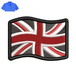 Uk British Flag Embroidery logo for Polo Shirt ,logo Embroidery, Embroidery design, logo Nike Embroidery