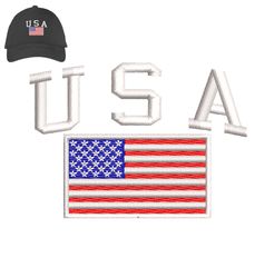 USA Flag Embroidery logo for Cap ,logo Embroidery, Embroidery design, logo Nike Embroidery