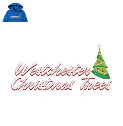 Westchester Christmas Trees Embroidery logo for Hoodie,logo Embroidery, Embroidery design, logo Nike Embroidery