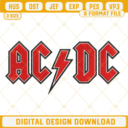 ACDC Logo Embroidery Designs, ACDC Embroidery Design File