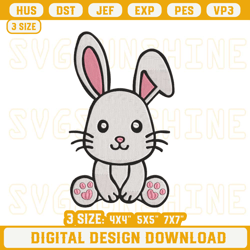 Baby Rabbit Embroidery Designs, Cute Bunny Machine Embroidery Designs