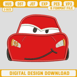 Cars Lightning McQueen Design, Cars Embroidery Files, Lightning McQueen Embroidery Design
