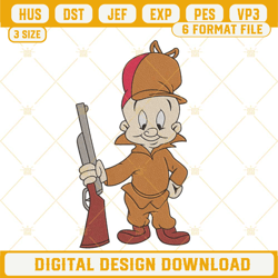 Elmer Fudd Embroidery Designs, Looney Tunes Embroidery Files