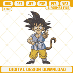 Goku Embroidery Designs, Dragon Ball GT Kakarot Embroidery Files