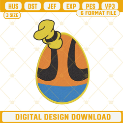 Goofy Easter Egg Embroidery Files, Disney Easter Embroidery Designs