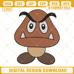Goomba Super Mario Embroidery Design Files