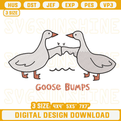 Goose Bumps Embroidery Pattern, Goose Bumps Best Friends Embroidery Designs